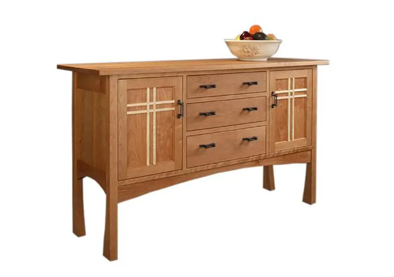 Highland Full-Size Buffet With Ample Shelving And Drawers 1