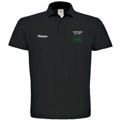 Hornsea Peloton Men'S Black Polo Shirt By B&C 1