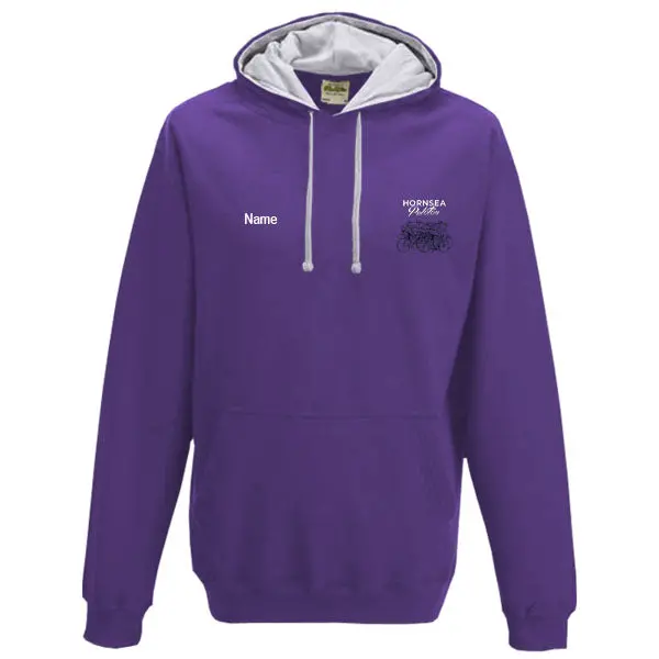Hornsea Peloton Purple And Grey Varsity Hoodie 1