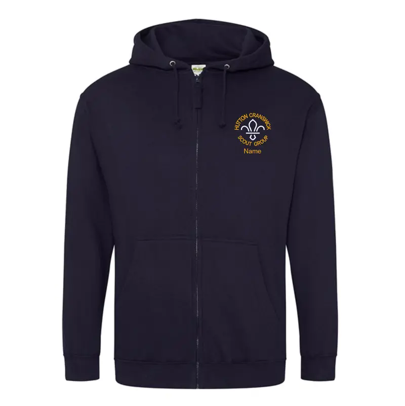 Hutton Cranswick Scouts Adult Zip-Up Hooded Sweatshirt 1