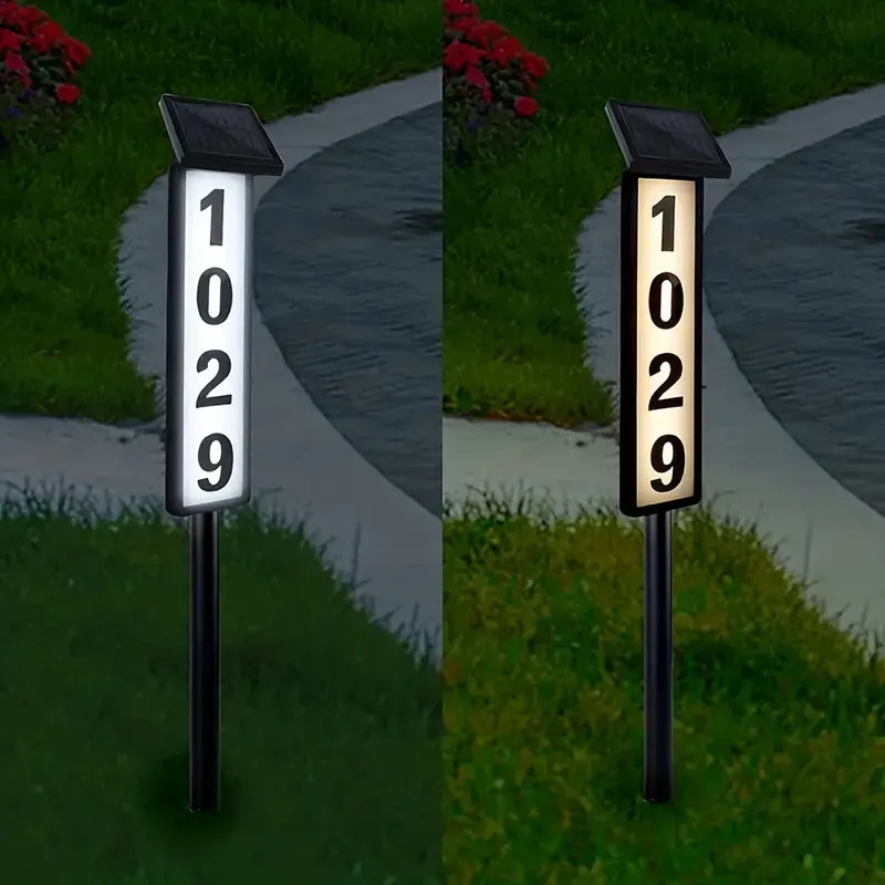 Illuminated House Number Plaque – Outdoor Led Address Sign 1