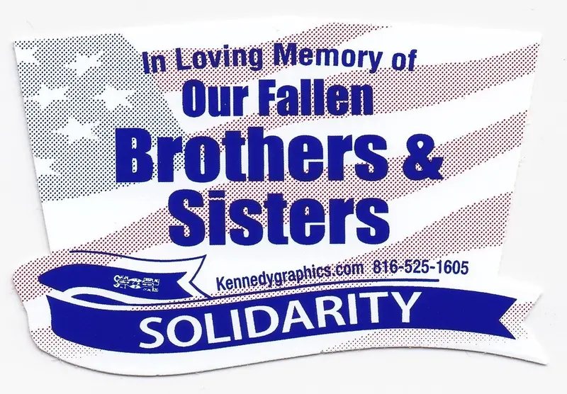In Loving Memory Of Fallen First Responders – Solidarity Hard Hat Decal #S105 1