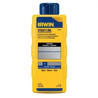 Irwin Strait-Line Marking Chalk Bottle – 8 Oz, High-Contrast, Refillable #80020 2