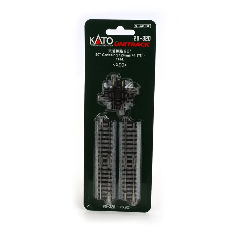 Kato N Scale 124Mm (4-7/8") 90-Degree Crossing – Interlocking Track Junction (Kat20320) 1