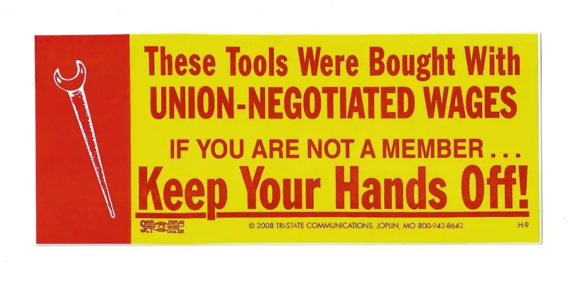 ‘Keep Your Hands Off!’ Toolbox Decal With Spud Wrench Graphic 1