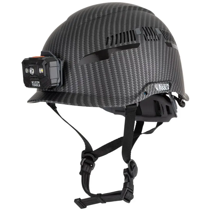 Klein Premium Karbn™ Vented Safety Helmet – Class C With Headlamp Mount 1