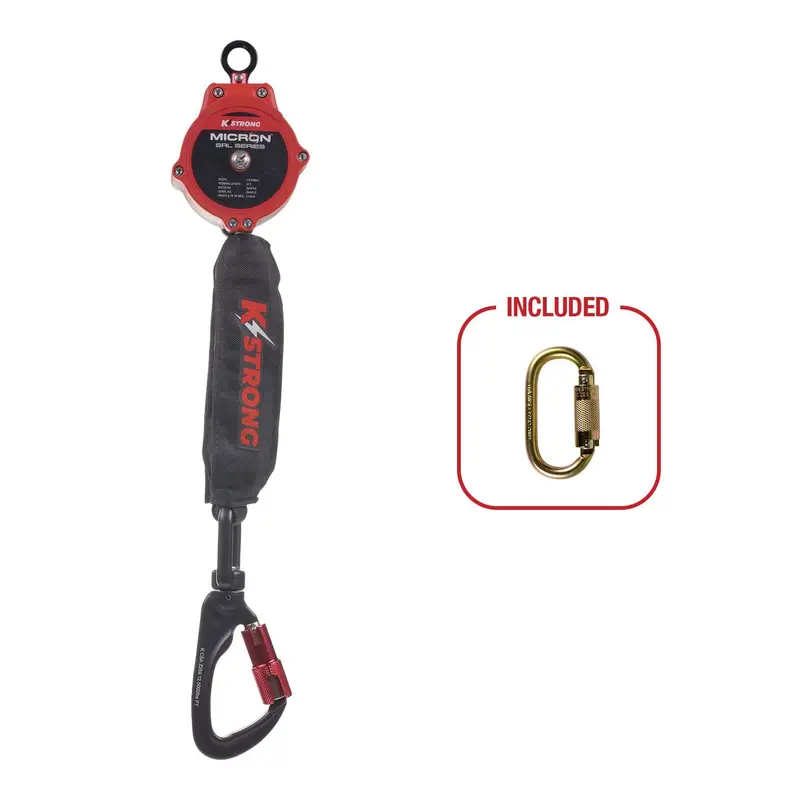 Kstrong 6-Foot Micro Self-Retracting Lifeline With Aluminum Hook – Ansi-Compliant 1