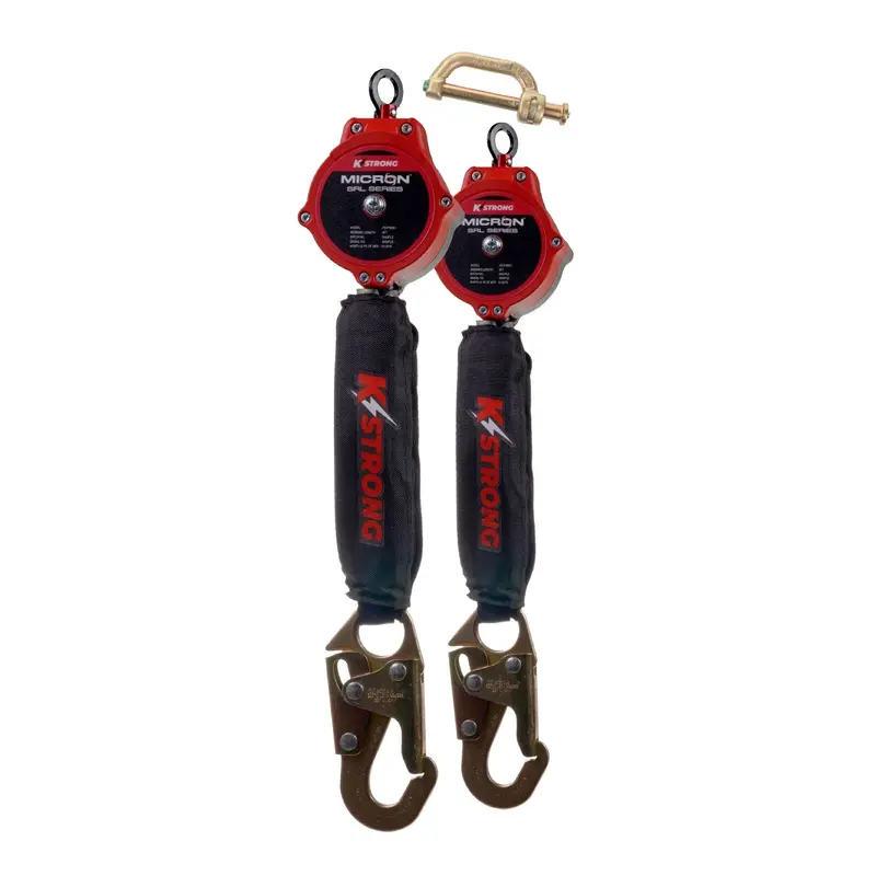 Kstrong® Dual Micron Self-Retracting Lifeline Assembly – 6 Ft, Snap Hooks, Includes Harness Connector (Ansi) 1