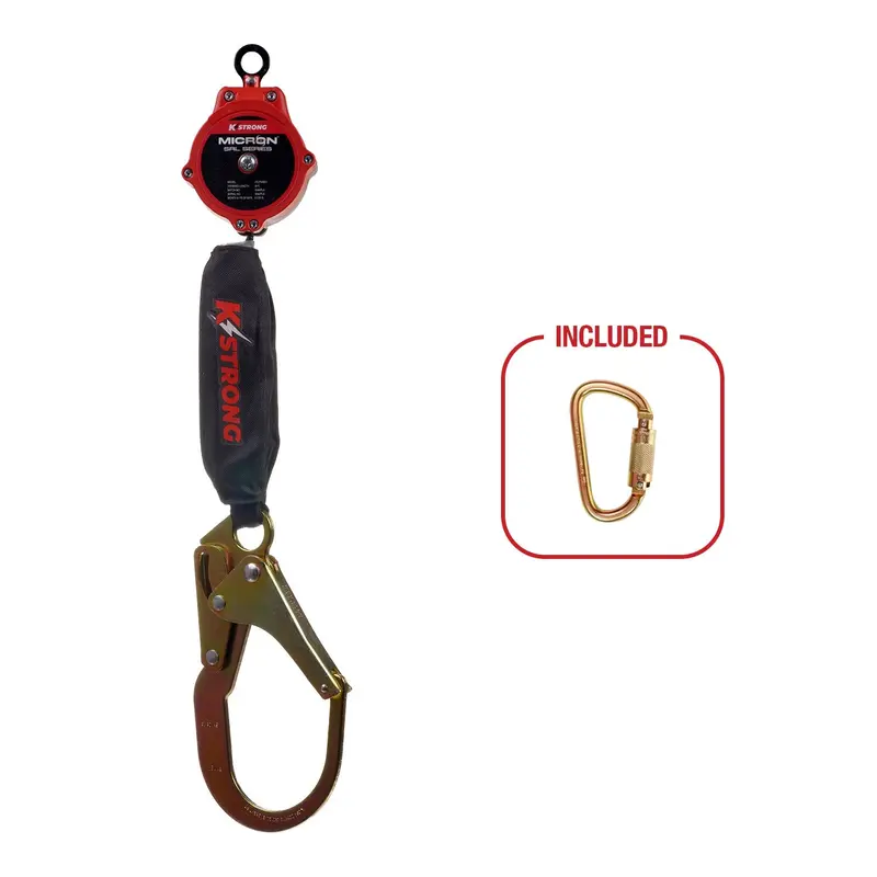 Kstrong® Micron Self-Retracting Lifeline – 6 Ft, Rebar Hook End (Ansi Compliant) 1