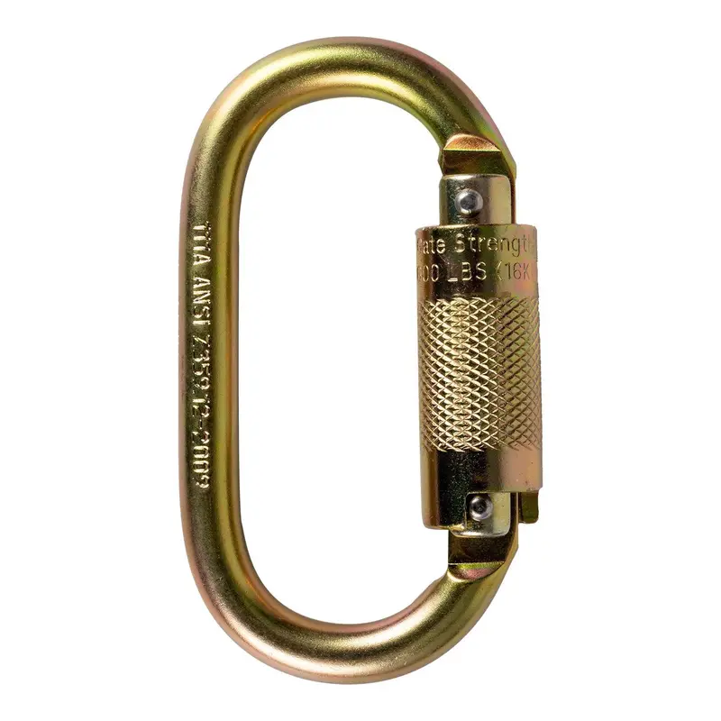 Kstrong Oval Quarter-Turn Locking Steel Carabiner – Ansi-Compliant 1