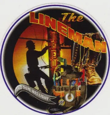 Lineman-Themed Hard Hat Sticker – Premium Labor Identity Decal (#Bw8) 1