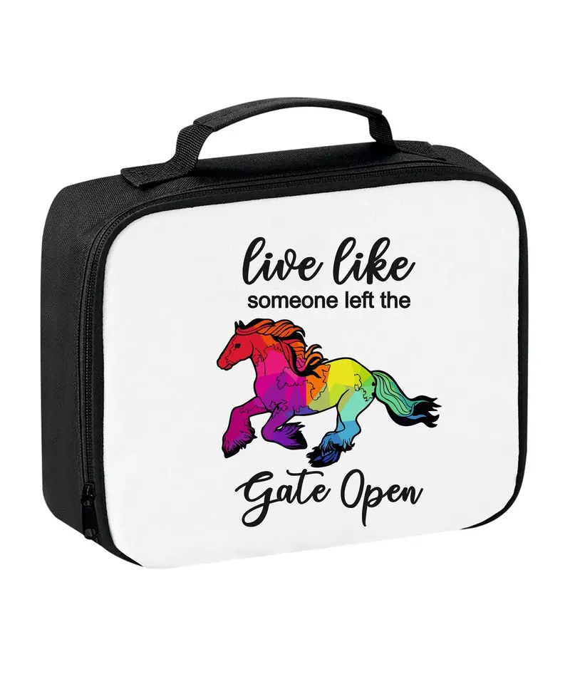 'Live Like Someone Left The Gate Open' Insulated Lunch Bag 1