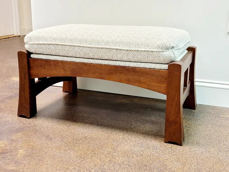 Mackintosh Upholstered Ottoman With Wooden Frame 1