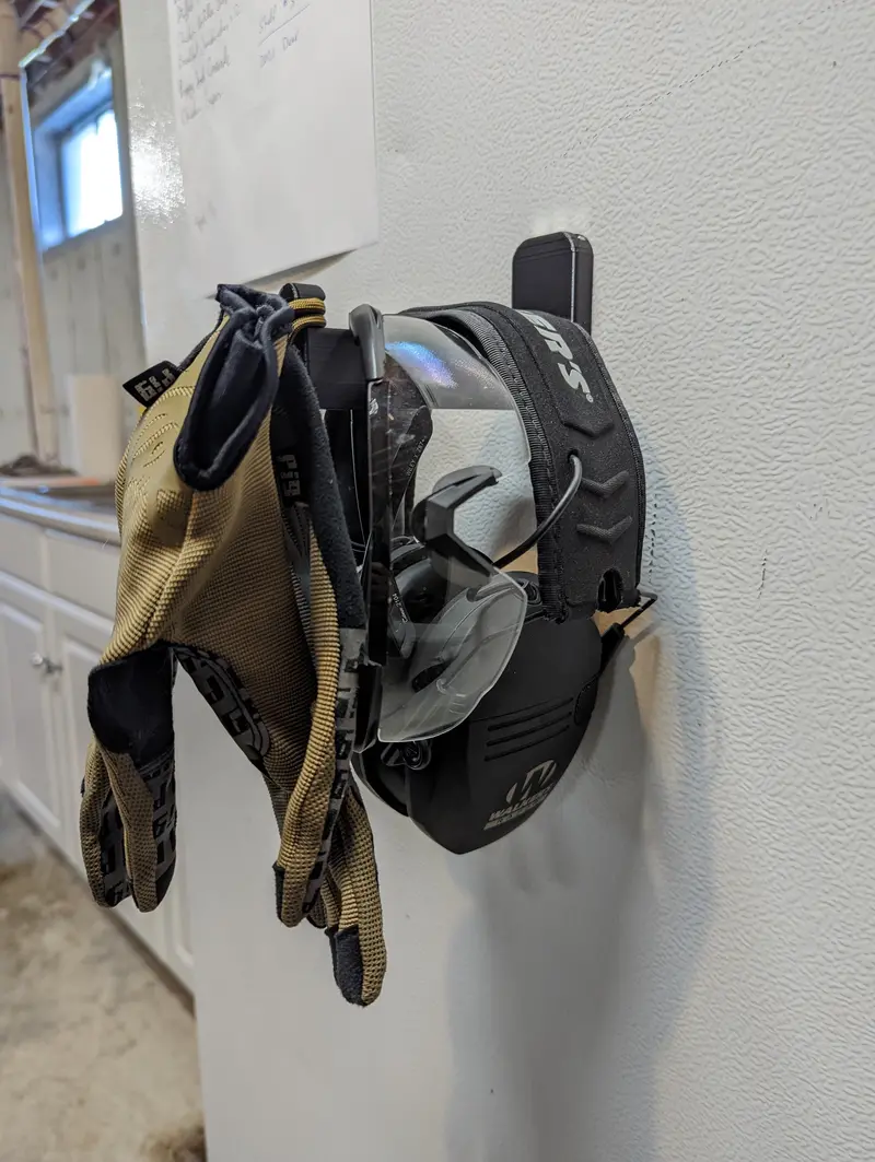 Magnetic Gear Holder For Ear Protection, Eyewear & Gloves 1