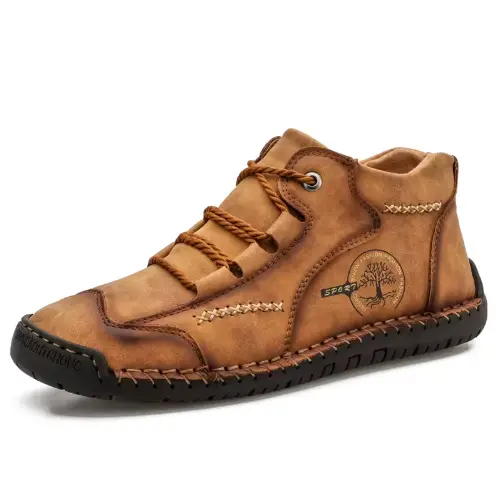 Men'S Leather Chukka Work Boots – Lace-Up Mid-Cut Hiking & Outdoor Safety Shoes 1