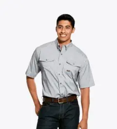 Mns Rebar Venttek Durastretch Work Shirt – Tough Ripstop Fabric With Ventilation 1