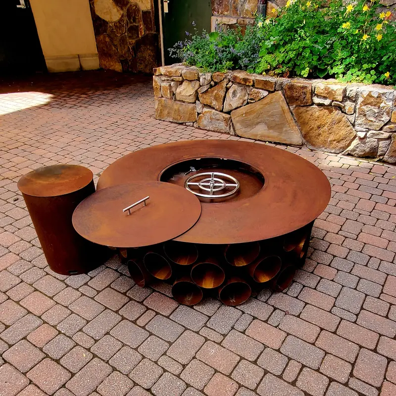 Modern Tube-Style Fire Pit – 48 Inch Diameter 1