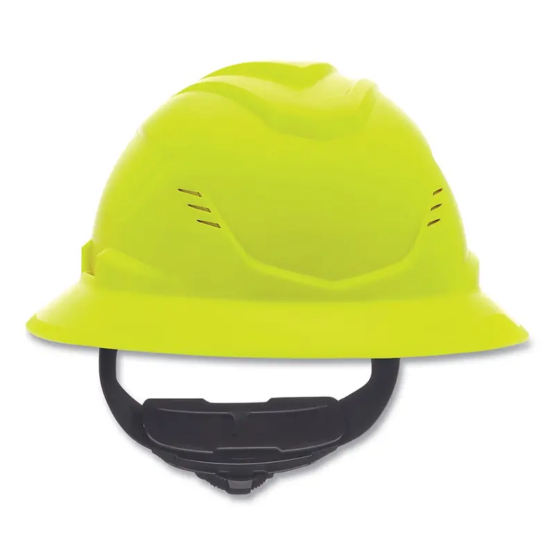 Msa Vgard C1 Vented Hard Hat – Fas-Trac Iii Ratchet, Hi-Viz Yellow-Green 1