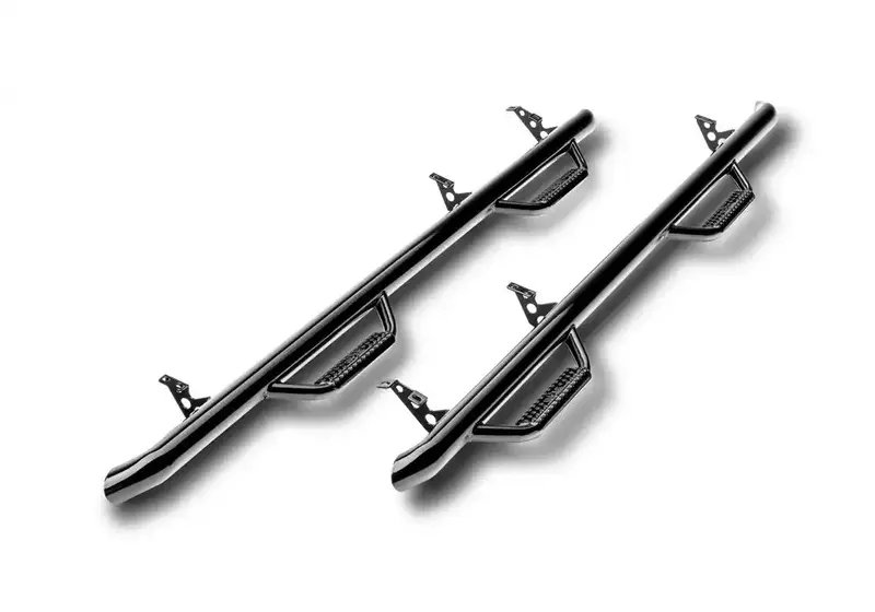 N-Fab D02107Qc Wheel-To-Nerf Step Bar – 3-Inch Black Powder-Coated Steel Tube With Bed Access 1