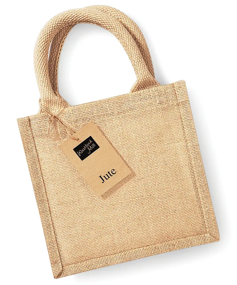 Natural Jute Mini Gift Tote 1