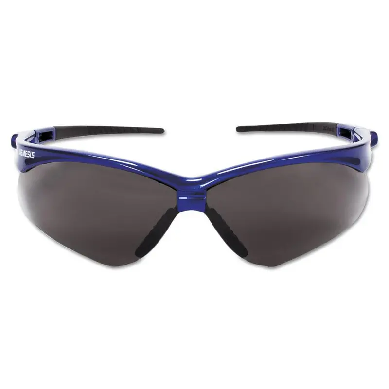Nemesis #47387 Smoke Lens Safety Glasses With Blue Frame 1