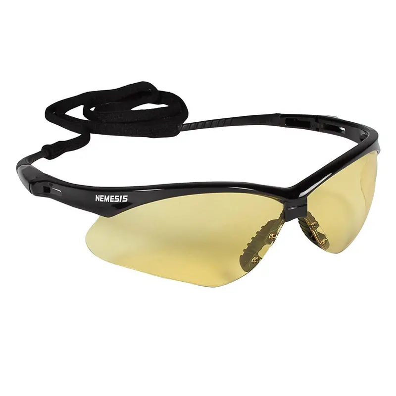 Nemesis Amber-Lens Ansi Z87.1 Safety Glasses #25659 1
