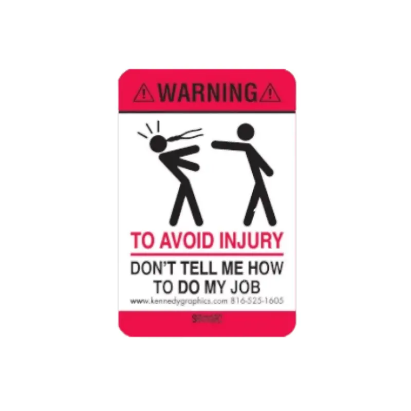 Osha-Compliant Hard Hat Warning Sticker – 'Warning…To Avoid Injury…' (Item S-226) 1
