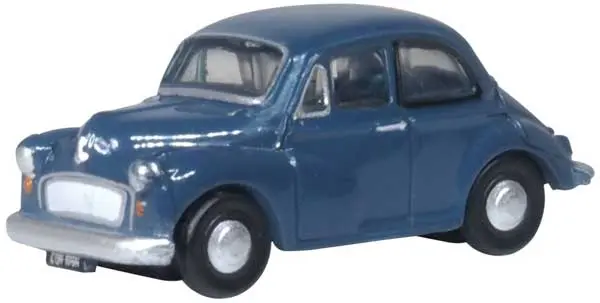 Oxford Diecast 1:76 1948 Morris Minor Saloon – Pre-Built Trafalgar Blue Model (553-Nmos007) 1