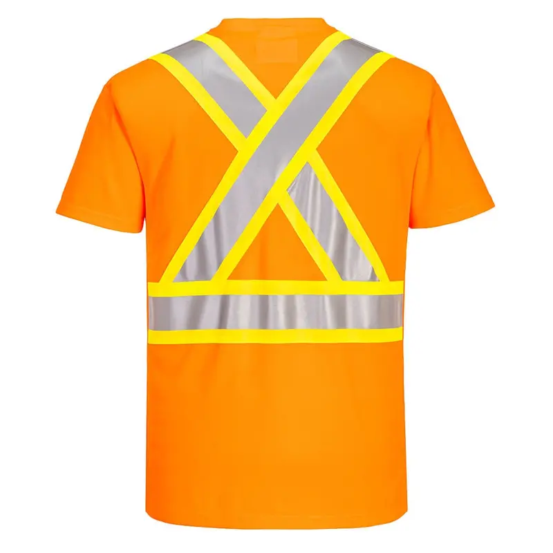 Portwest Hi-Visibility X-Back T-Shirt With Contrast Tape – S/S Ca110 1