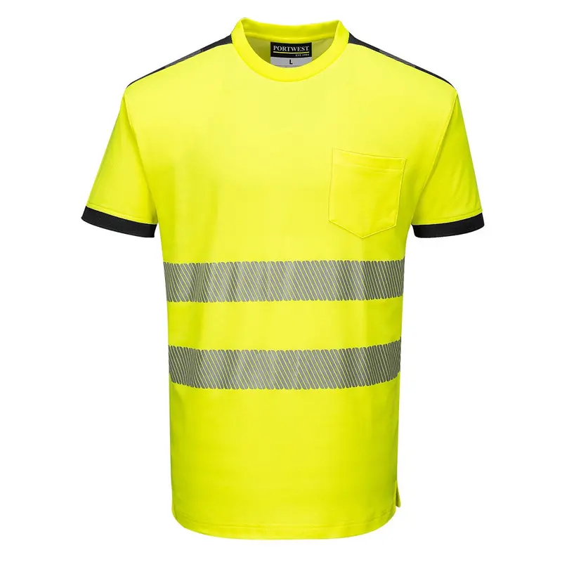 Portwest Pw3 Hi-Visibility Cotton Short-Sleeve Comfort T-Shirt – Model T181 1