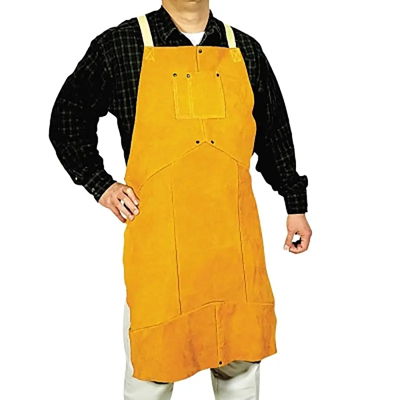 Premium Split Cowhide Leather Bib Apron – 24" W × 36" L By Best Welds Select 1