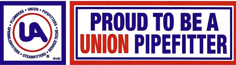 ‘Proud To Be A Union Pipefitter’ Vinyl Bumper Sticker – Durable Weather-Resistant Decal 1