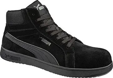 Puma Men’S Iconic Suede Mid-Height Work Sneaker – Black, Astm Eh & Sr Rated #630305 1