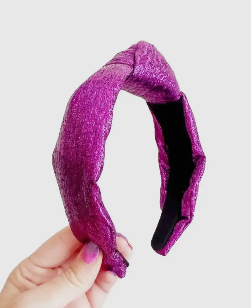 Purple Metallic Shimmer Headband 1
