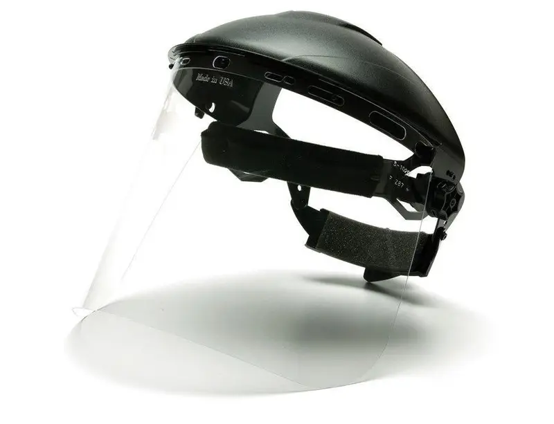 Pyramex Clear Molded Face Shield Kit With Headgear – Discontinued Model (#Hgbr-S1210) 1