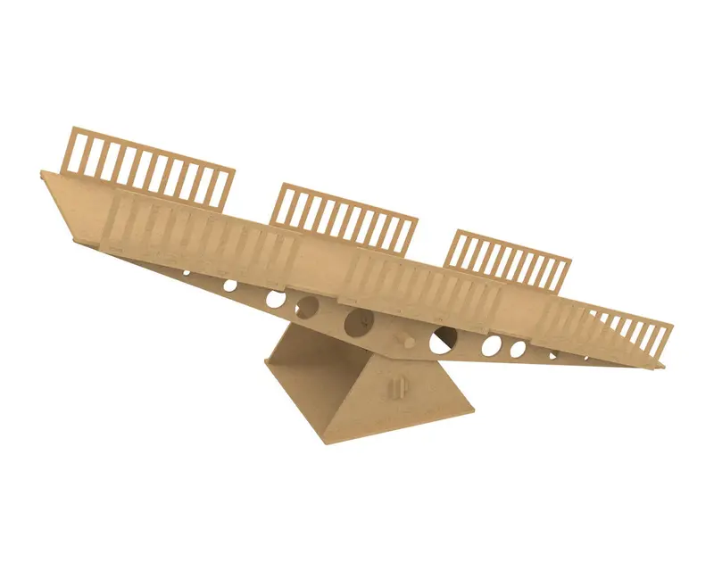 Rc Crawler See-Saw Bridge Kit – High-Density Wooden Climbing Obstacle For 1/16, 1/18 & 1/24 Scale Vehicles 1