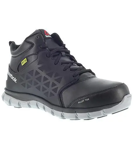Reebok Sublite Men’S Mid-Cut Athletic Work Shoe With Cushguard Metatarsal Protection – Black (Rb4143) 1