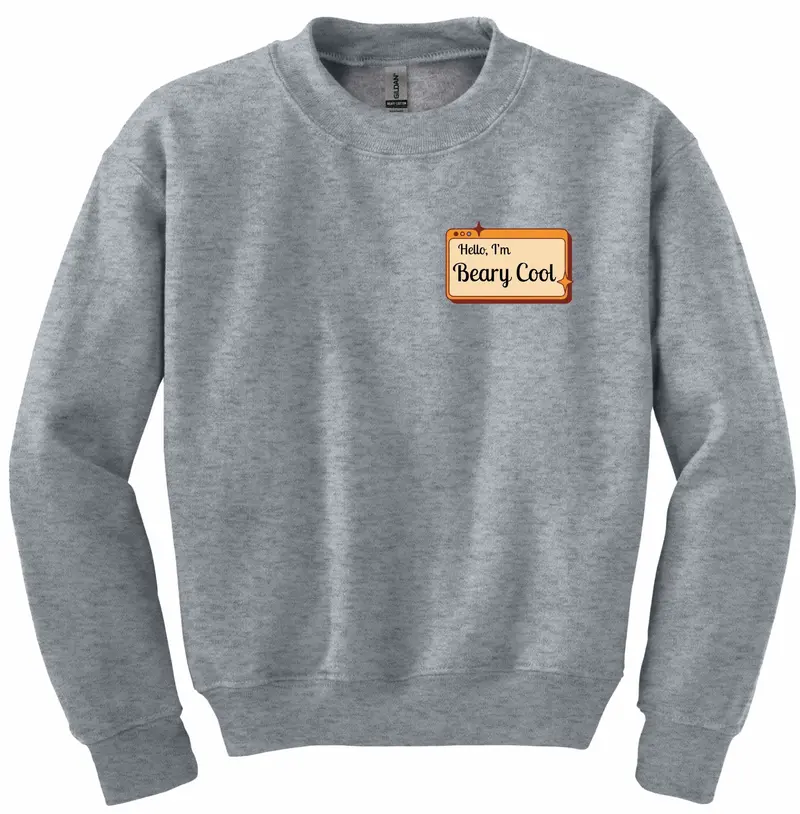 Retro Beary Cool Crewneck – Bowmar Nostalgic Design 1