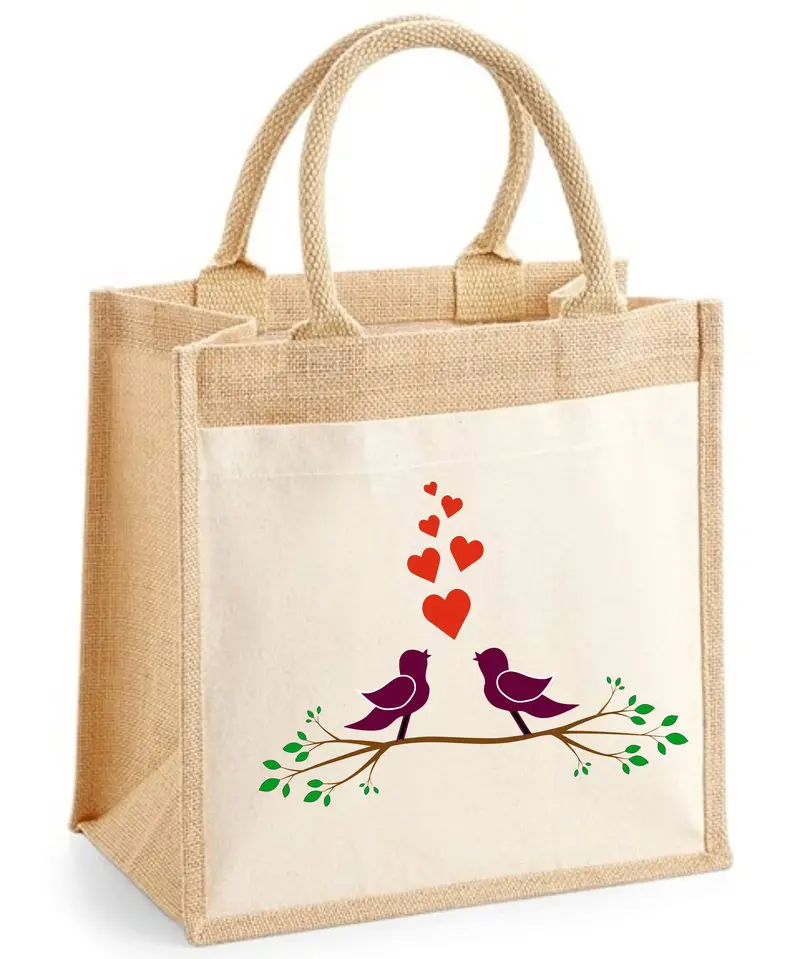 Singing Love Birds Canvas Tote Bag 1