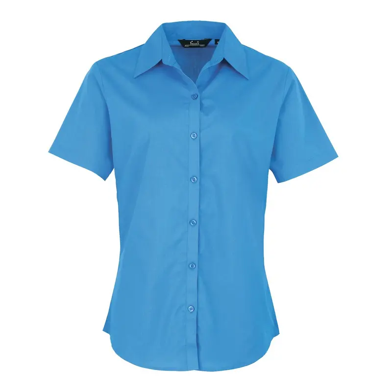 Slim-Fit Short-Sleeve Poplin Blouse – Crisp & Comfortable 1