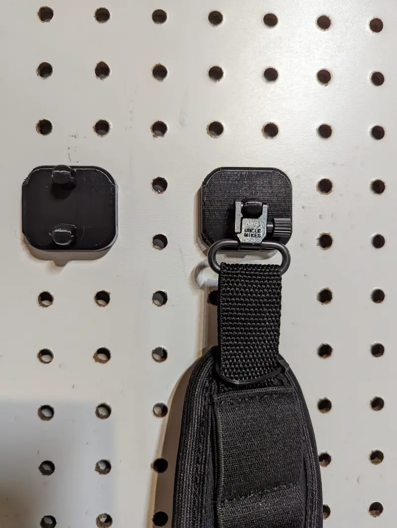 Sling And Bipod Swivel Stud Mount For Pegboard, Ikea Skadis, Wall Control & Vaultek 1
