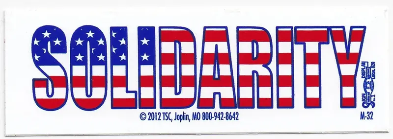 'Solidarity' Vinyl Bumper Sticker – Durable Automotive Decal #Bp320 1
