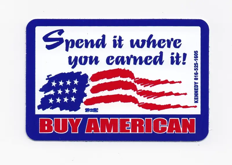 'Spend It Where You Earned It!' Construction Hard Hat Decal #S13 1