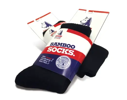 Steel Blue Bamboo-Blend Performance Socks — Moisture-Wicking & Odor-Resistant 1