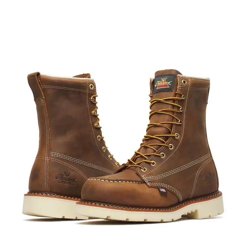 Thorogood 8" Trail Crazy Horse Safety Toe Work Boot #804-4378 1