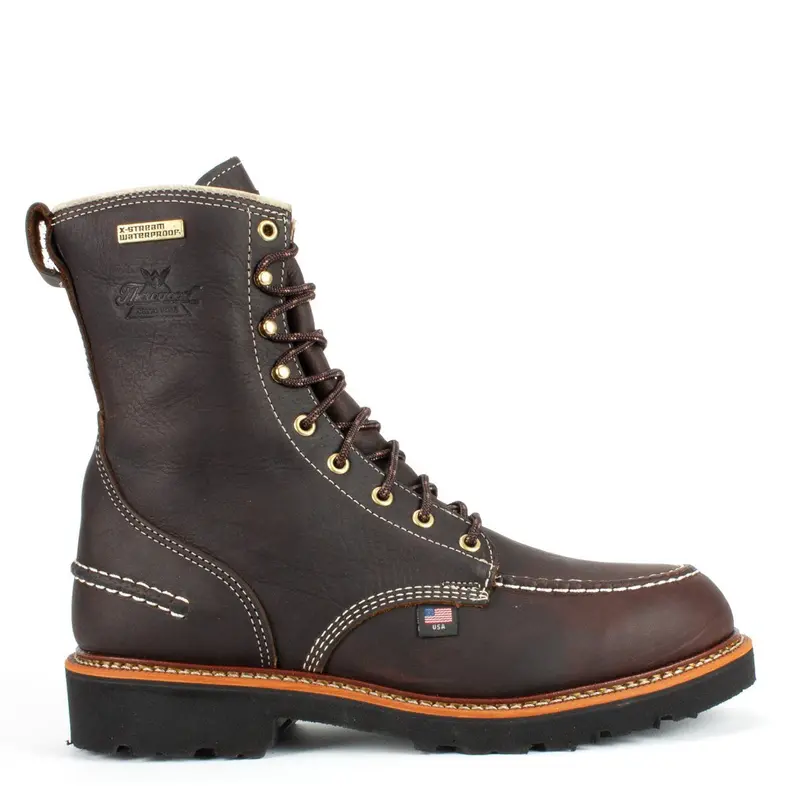 Thorogood Flyway Usa 8-Inch Waterproof Briar Pitstop Moc Toe Boot – Soft Toe 1