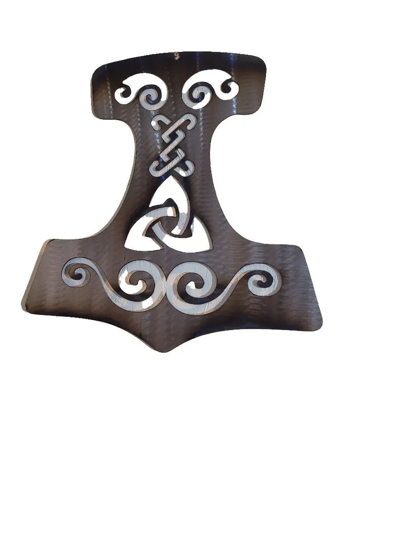 Thor’S Hammer Wall Art – Mjolnir Decor Piece 1