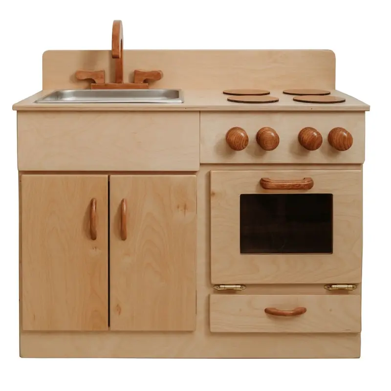 Traditional Wooden Pretend Kitchen 1