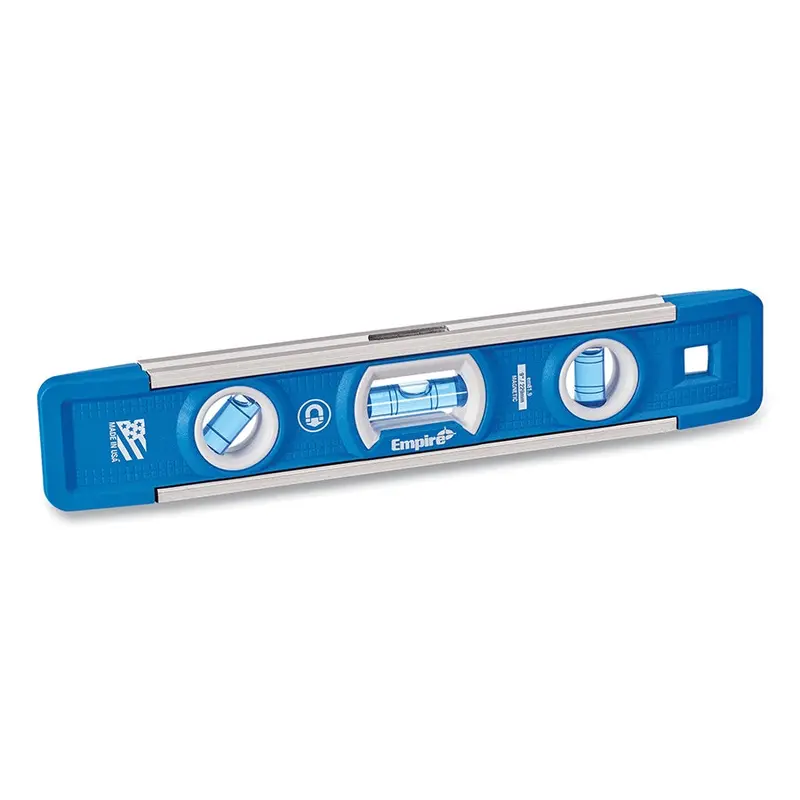True Blue 9-Inch Magnetic Torpedo Level – Aluminum Body, 3 Vials 1
