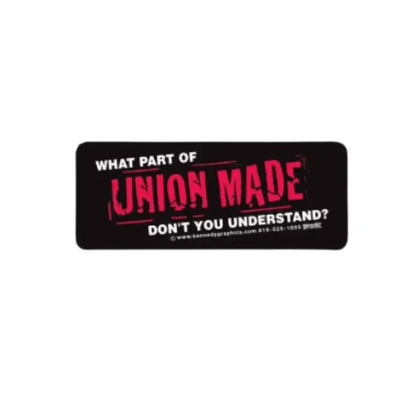 Union-Made Hardhat Decal – Bold Statement Sticker (Sku S-29) 1